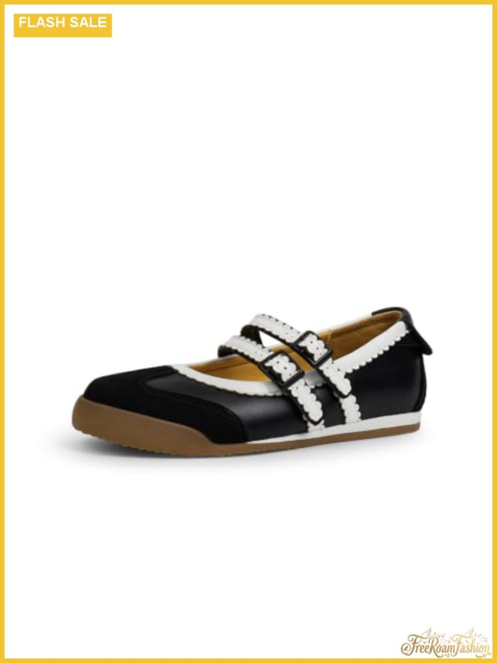 Women's Mary Jane Sneakerina Flat Two Strap Comfort Ballet Shoes